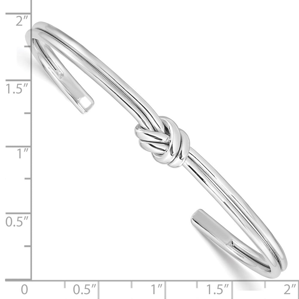 Sterlingsilber Rhodiniert Poliert Knoten Manschette Armreif