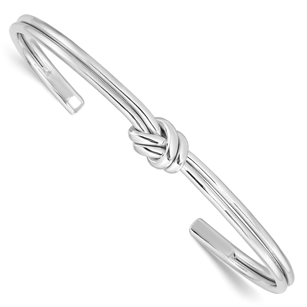 Sterlingsilber Rhodiniert Poliert Knoten Manschette Armreif