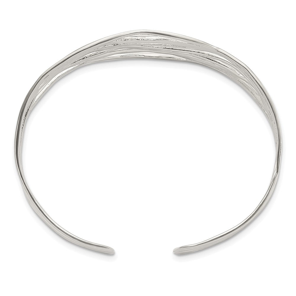 Sterlingsilber Poliert Multi-strand Manschette Armreif