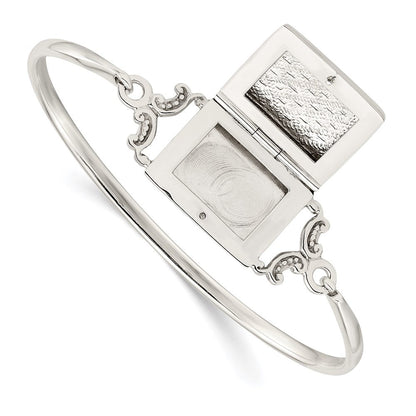 Sterlingsilber Poliert Rectangular 20mm Medaillon Armreif