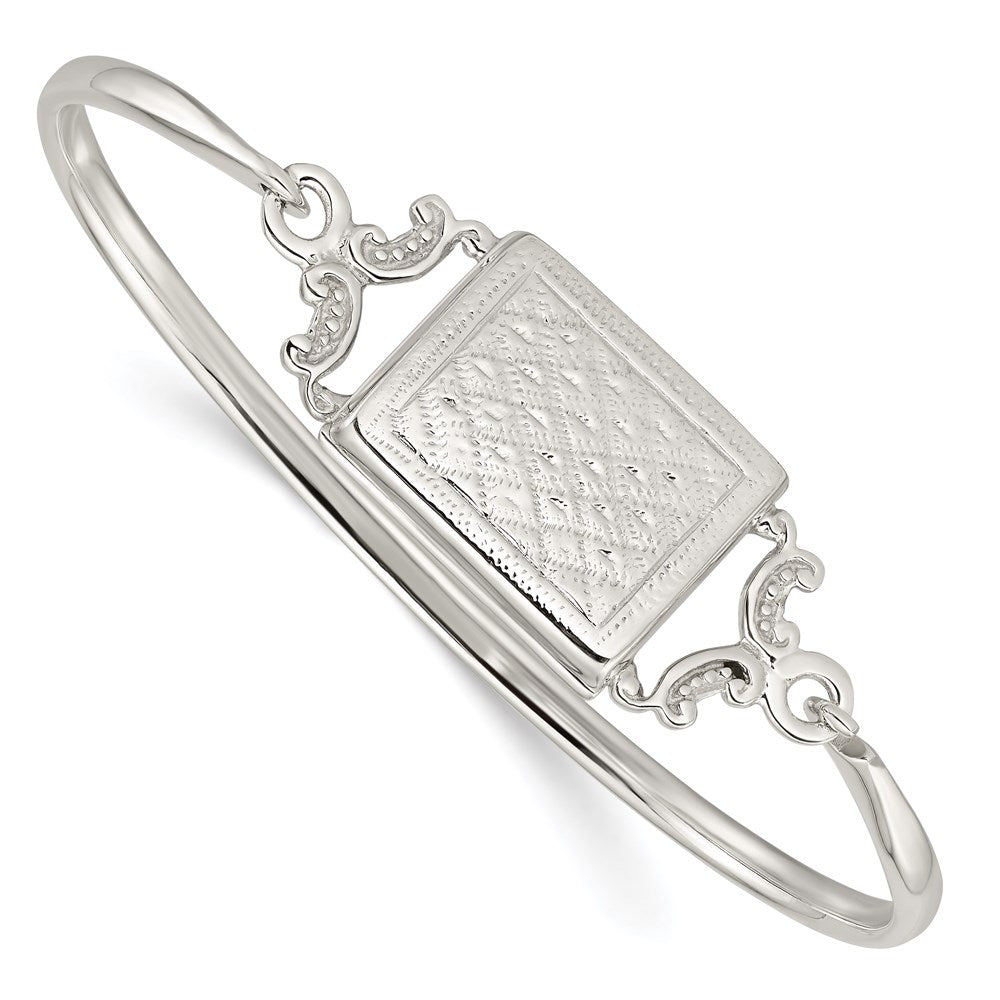 Sterlingsilber Poliert Rectangular 20mm Medaillon Armreif
