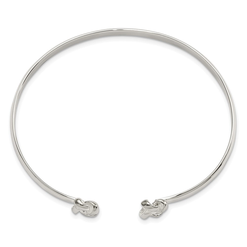 Sterlingsilber Poliert Liebe Knoten Manschette Armband