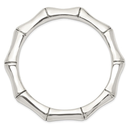 Sterlingsilber Poliert Bamboo Schieber-on Armreif