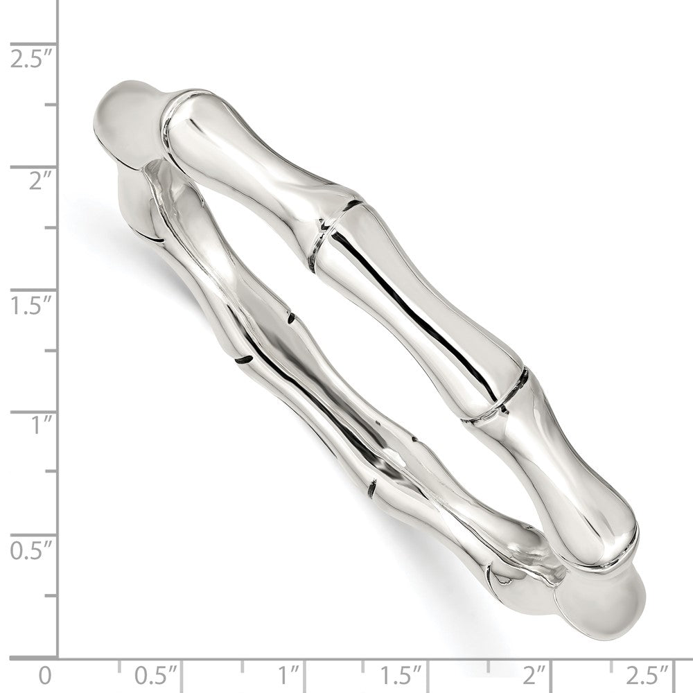 Sterlingsilber Poliert Bamboo Schieber-on Armreif