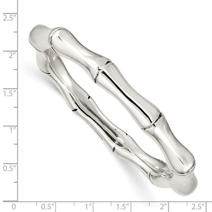 Sterlingsilber Poliert Bamboo Schieber-on Armreif