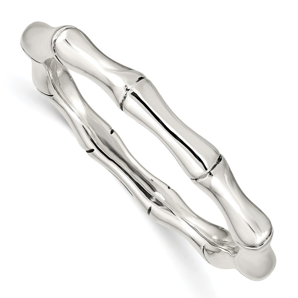 Sterlingsilber Poliert Bamboo Schieber-on Armreif