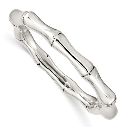 Sterlingsilber Poliert Bamboo Schieber-on Armreif