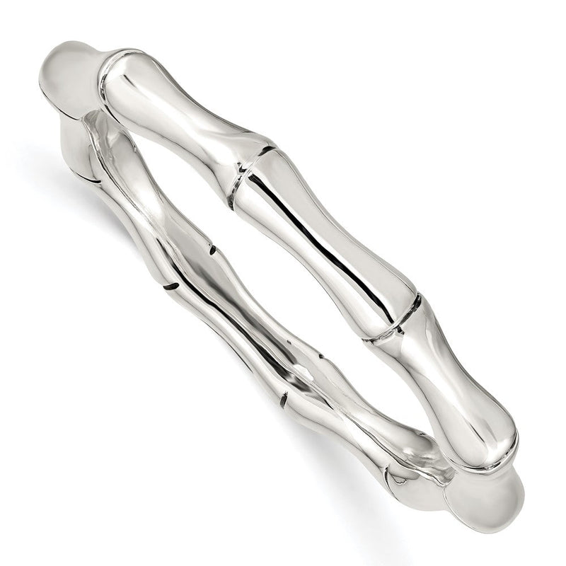 Sterlingsilber Poliert Bamboo Schieber-on Armreif