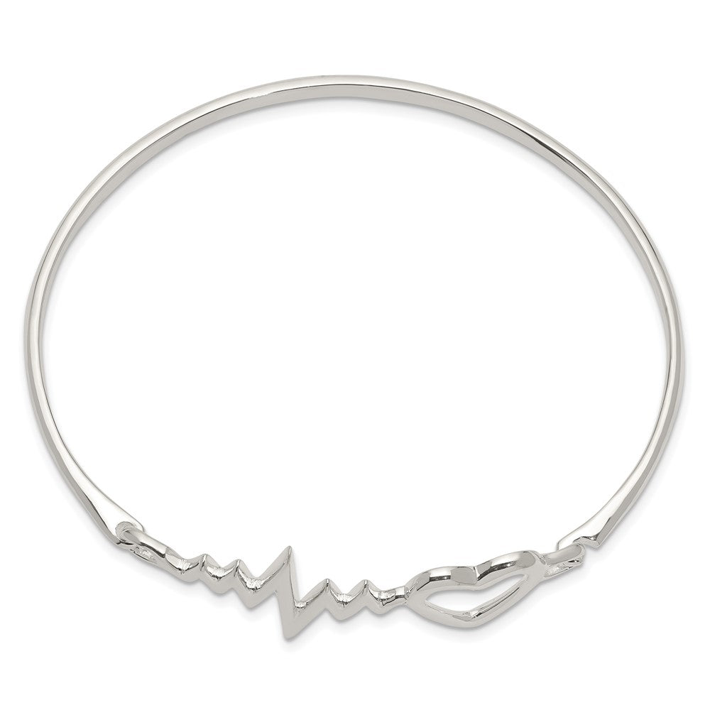 Sterlingsilber Heartbeat Klappbar Armreif