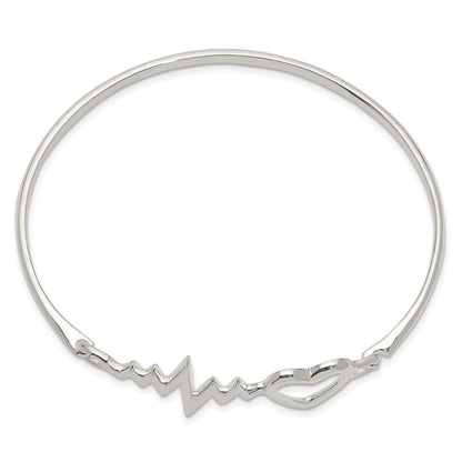 Sterlingsilber Heartbeat Klappbar Armreif