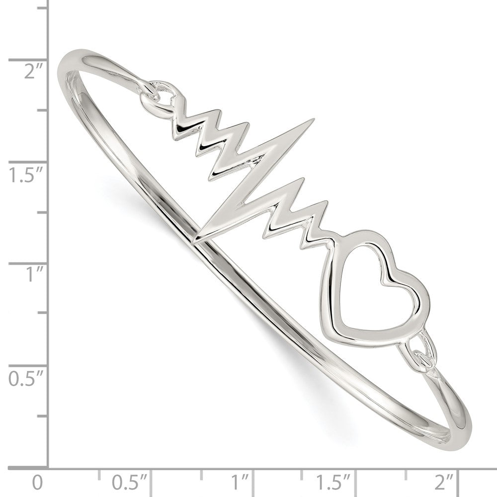 Sterlingsilber Heartbeat Klappbar Armreif