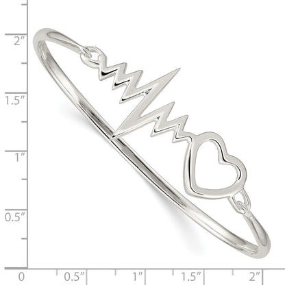 Sterlingsilber Heartbeat Klappbar Armreif