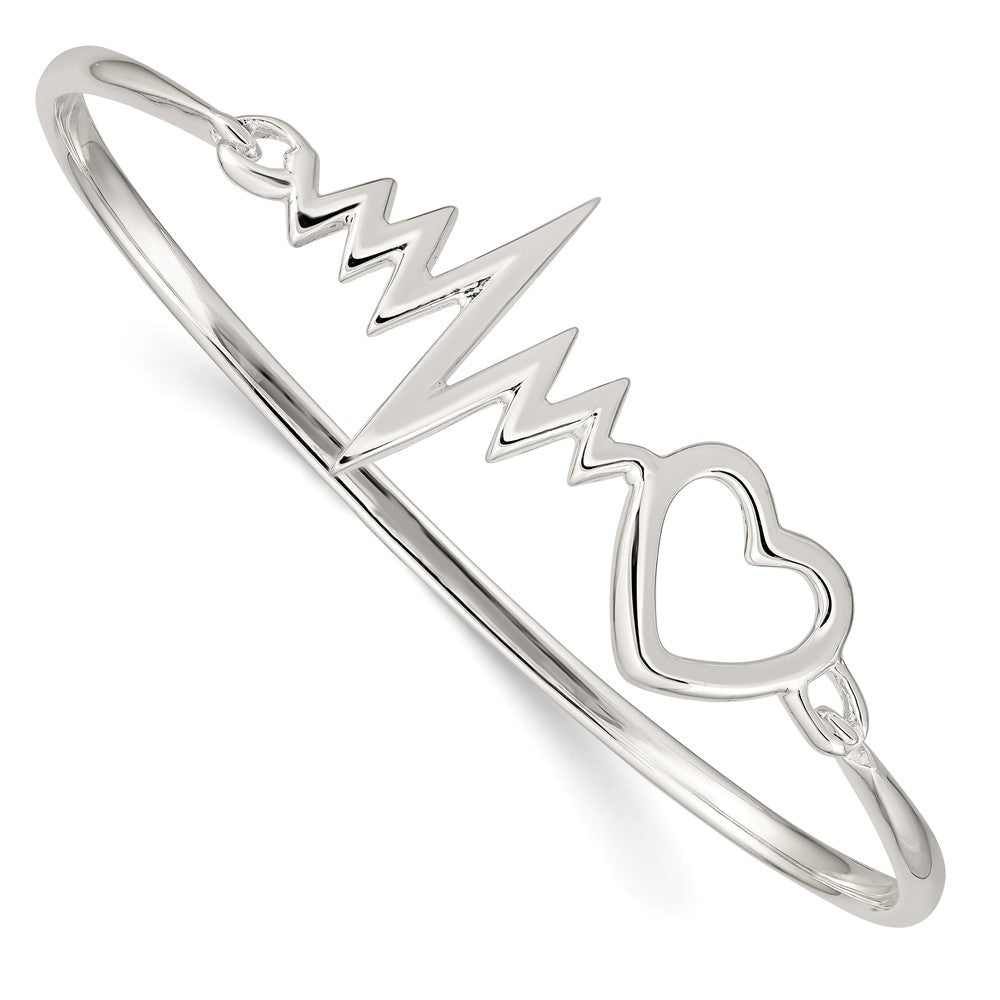 Sterlingsilber Heartbeat Klappbar Armreif