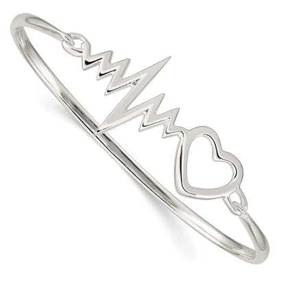 Sterlingsilber Heartbeat Klappbar Armreif