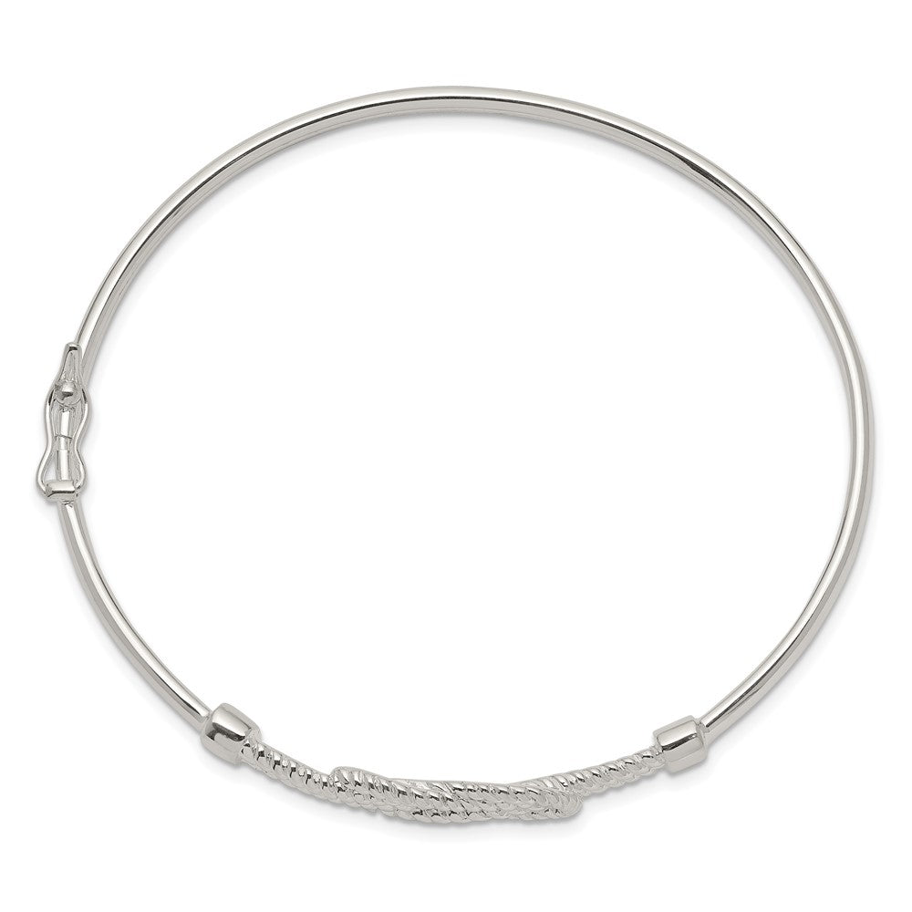 Sterlingsilber Strukturiert Liebe Flexibel Knoten Armreif