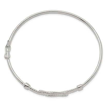 Sterlingsilber Strukturiert Liebe Flexibel Knoten Armreif
