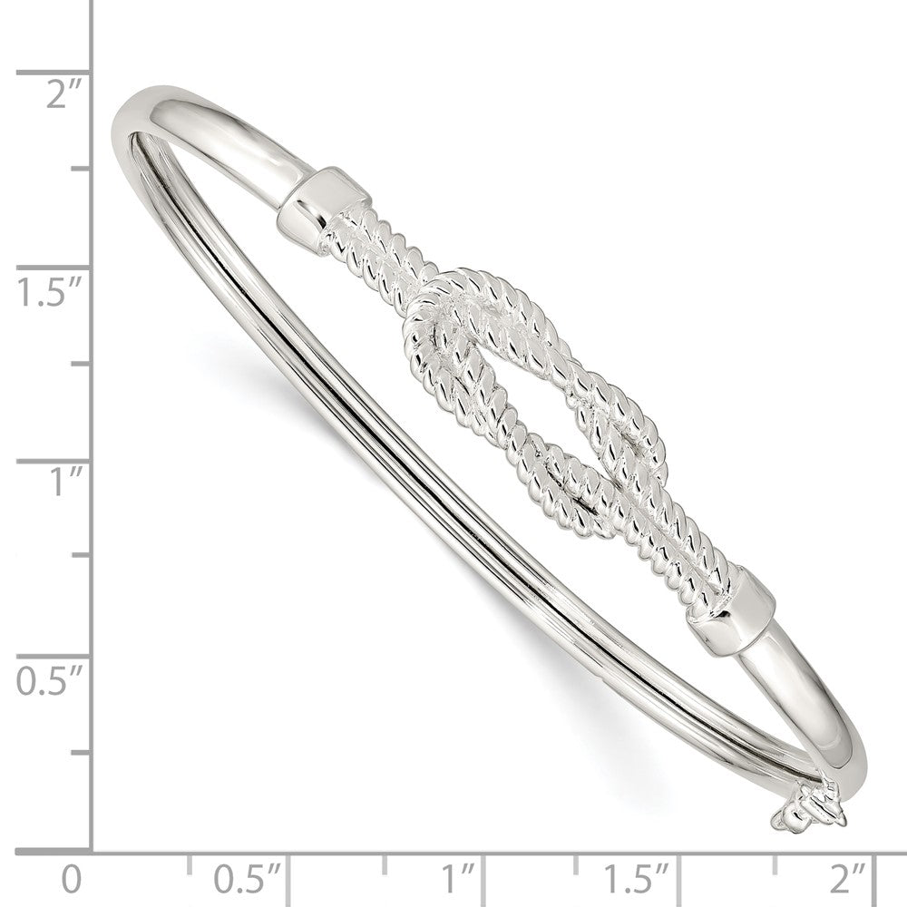 Sterlingsilber Strukturiert Liebe Flexibel Knoten Armreif