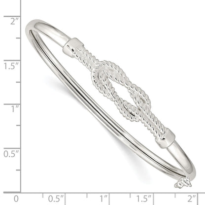 Sterlingsilber Strukturiert Liebe Flexibel Knoten Armreif