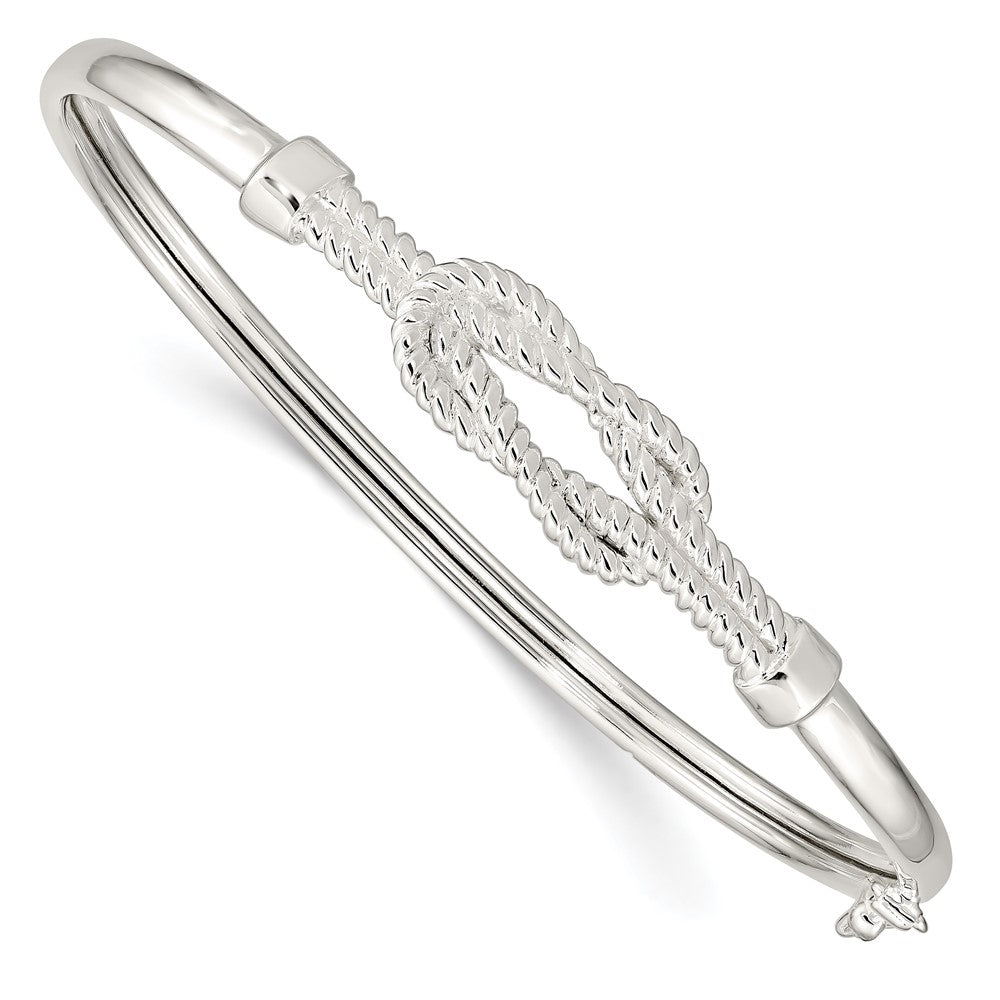 Sterlingsilber Strukturiert Liebe Flexibel Knoten Armreif