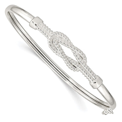 Sterlingsilber Strukturiert Liebe Flexibel Knoten Armreif