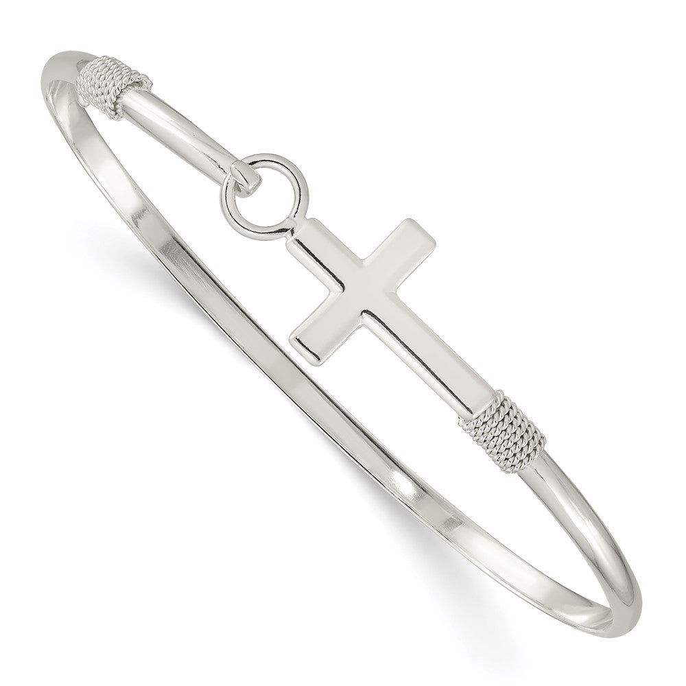 Sterlingsilber Poliert Kreuz Armreif
