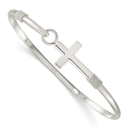 Sterlingsilber Poliert Kreuz Armreif