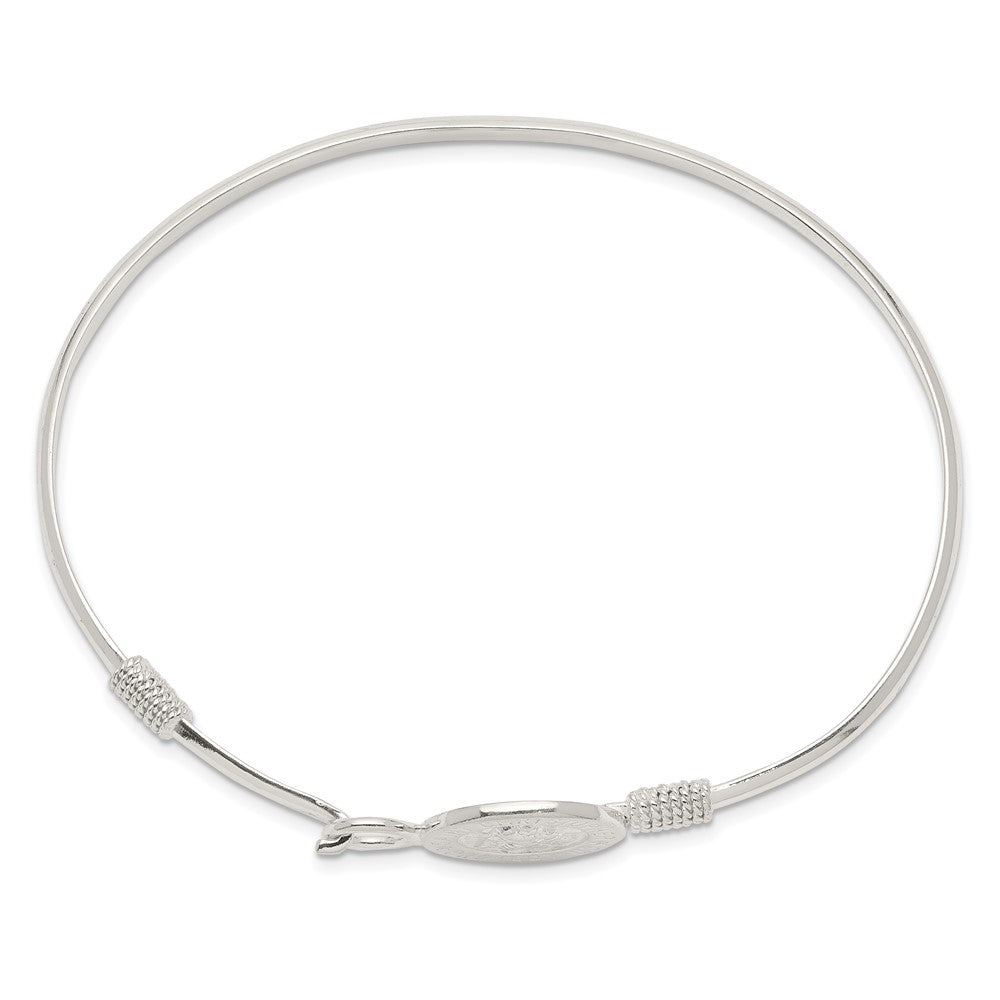 Sterlingsilber Poliert Saint Christopher Armreif