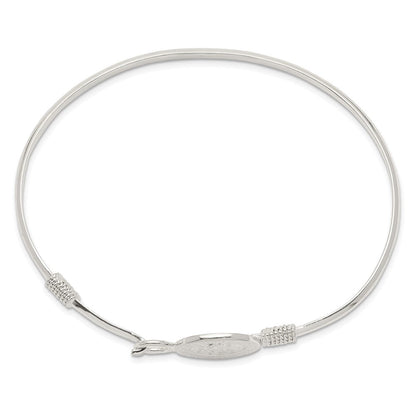 Sterlingsilber Poliert Saint Christopher Armreif