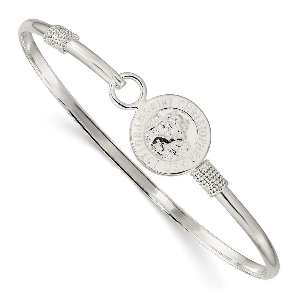 Sterlingsilber Poliert Saint Christopher Armreif