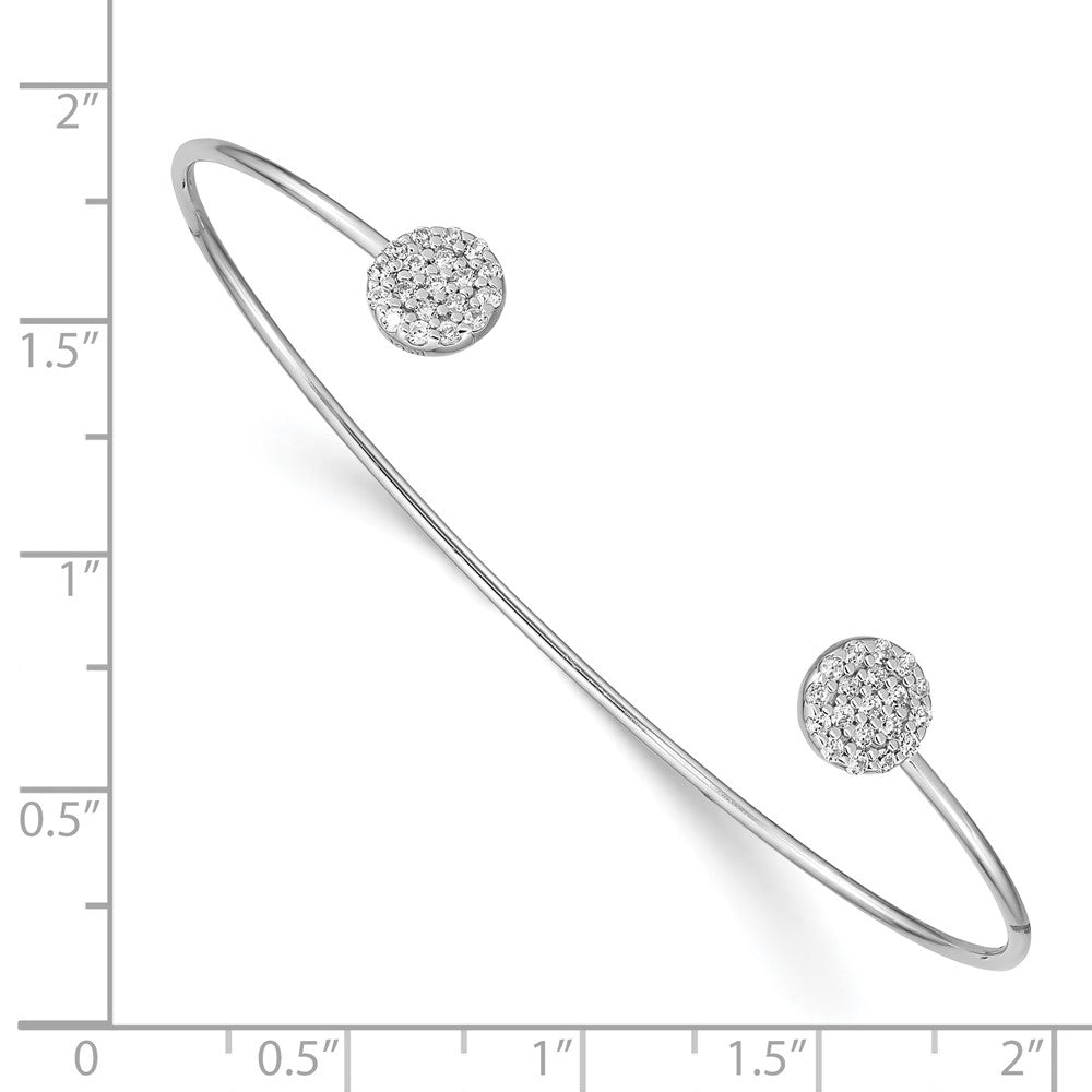 Sterlingsilber Rhodiniert Zirkonia Armreif