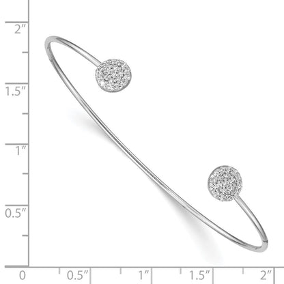 Sterlingsilber Rhodiniert Zirkonia Armreif