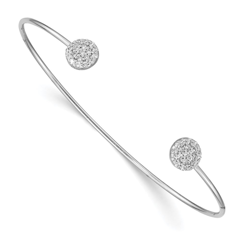 Sterlingsilber Rhodiniert Zirkonia Armreif