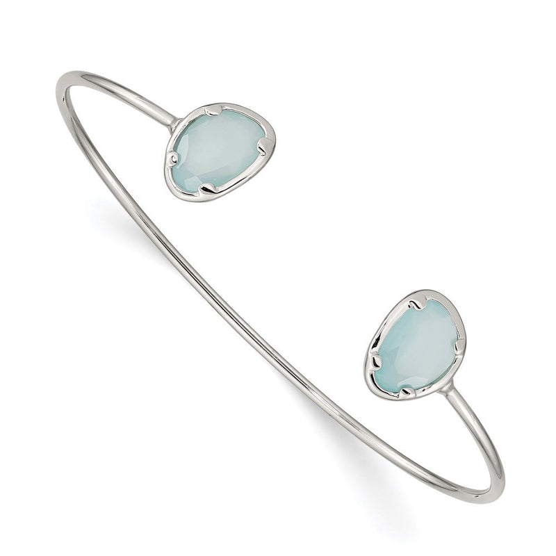 Sterlingsilber Blau Chalcedony Armreif
