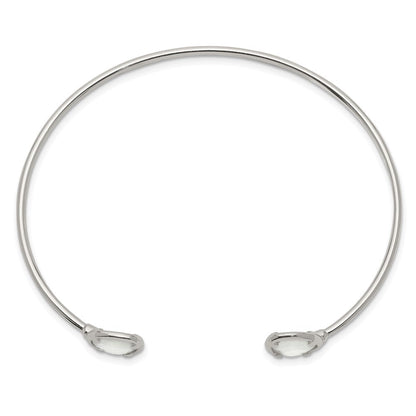 Sterlingsilber Weiß Chalcedony Armreif