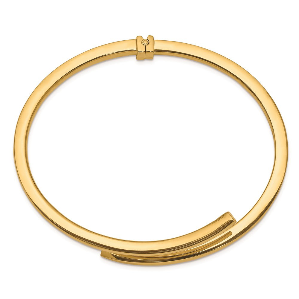 Sterlingsilber Goldfarben Poliert Bypass Klappbar Armreif
