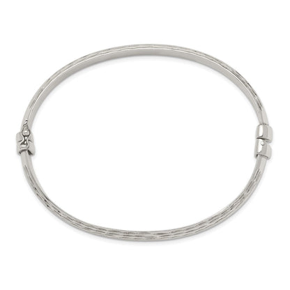 Sterlingsilber Diamantiert 7.5mm Armreif und 5mm Creole Ohrring Set