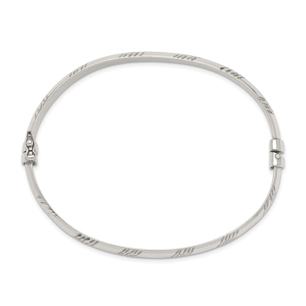 Sterlingsilber Diamantiert 6mm Armreif