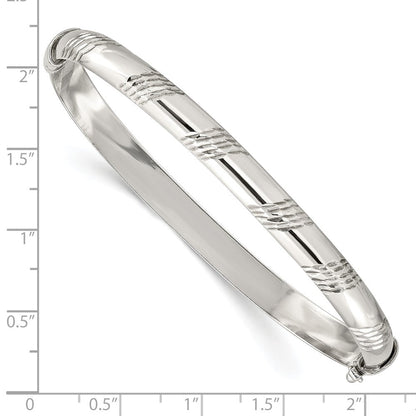 Sterlingsilber Diamantiert 6mm Armreif