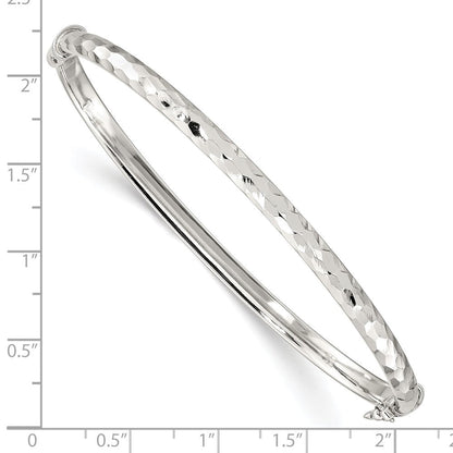 Sterlingsilber Diamantiert 4mm Armreif