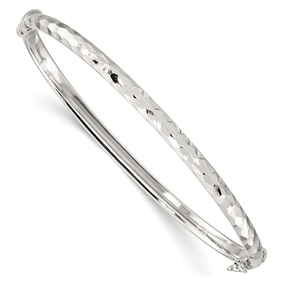 Sterlingsilber Diamantiert 4mm Armreif