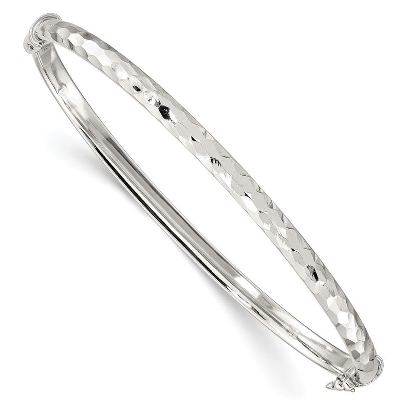 Sterlingsilber Diamantiert 4mm Armreif