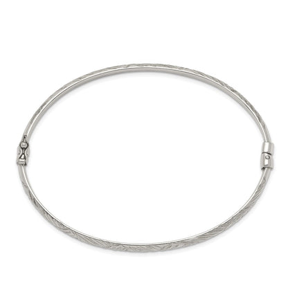 Sterlingsilber Diamantiert 4mm Armreif
