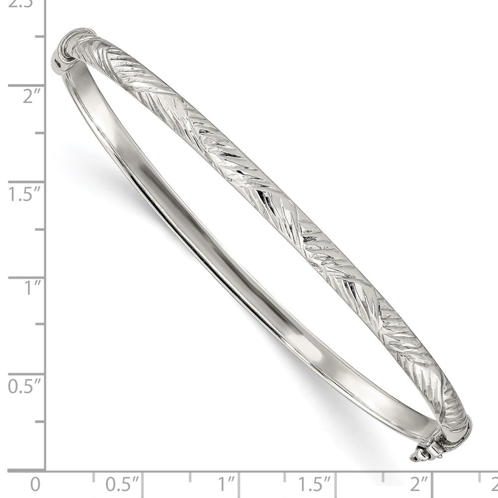 Sterlingsilber Diamantiert 4mm Armreif