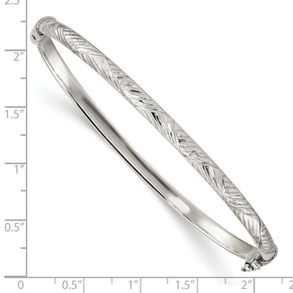Sterlingsilber Diamantiert 4mm Armreif