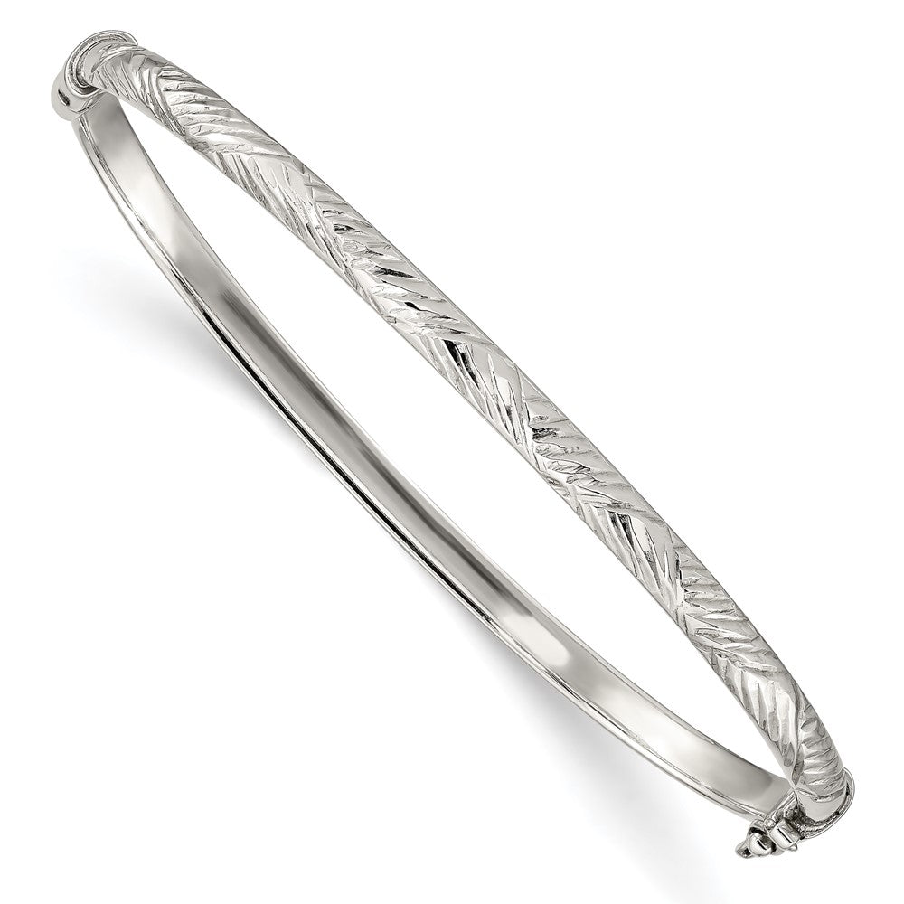Sterlingsilber Diamantiert 4mm Armreif