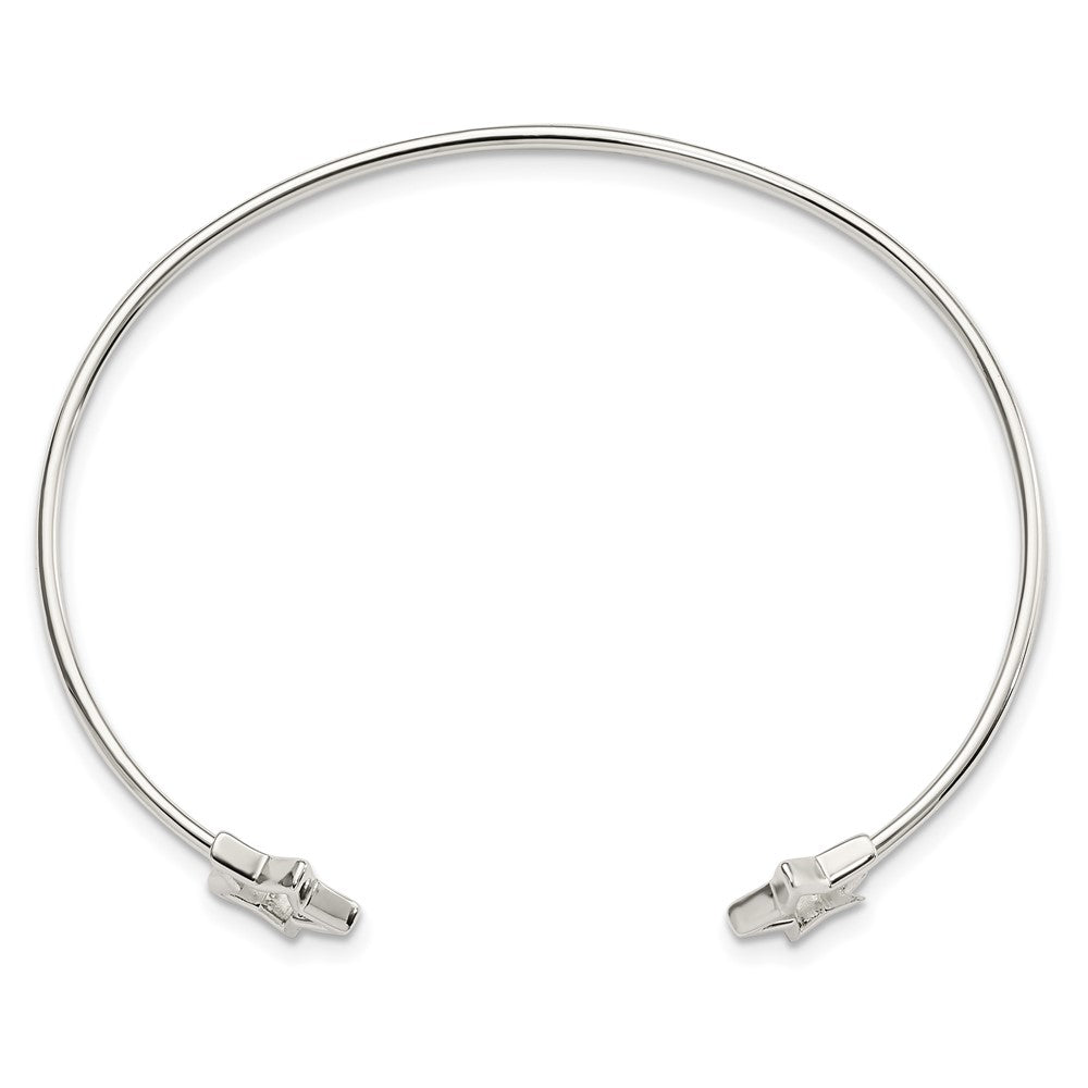 Sterlingsilber Ausgeschnitten Stern Manschette Armreif