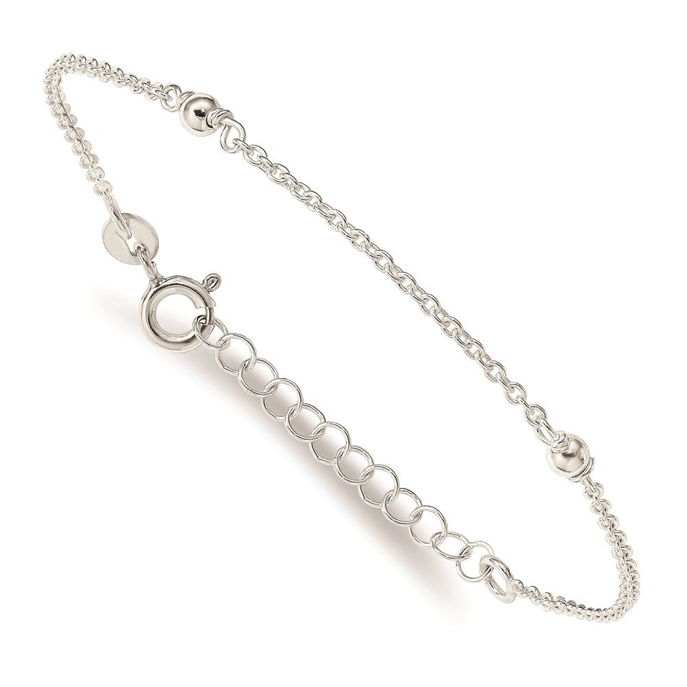 6 Zoll Sterlingsilber Sterne Armreif und Armband mit 1 Verlängerung. Zwei Stück Set