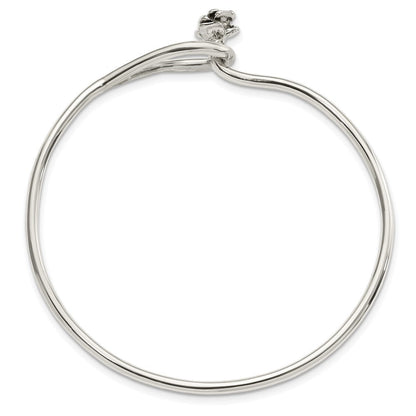 Sterlingsilber Poliert Blume Catch Armreif