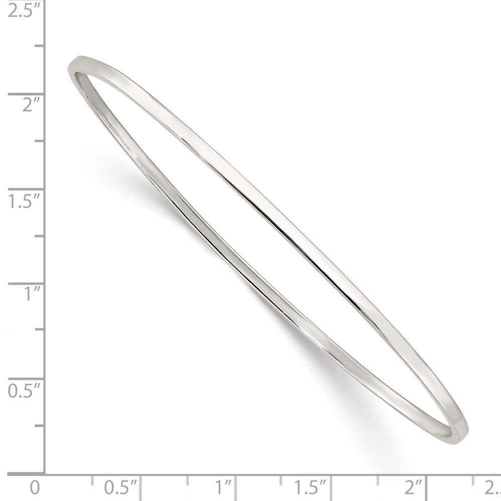 Sterlingsilber Poliert 2mm Schieber-on Armreif