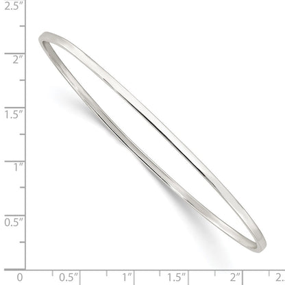 Sterlingsilber Poliert 2mm Schieber-on Armreif